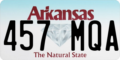 AR license plate 457MQA