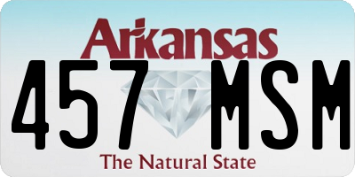 AR license plate 457MSM