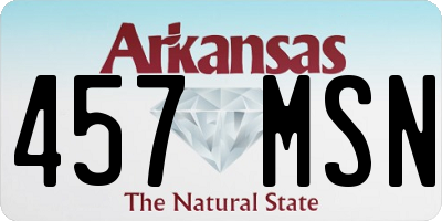 AR license plate 457MSN