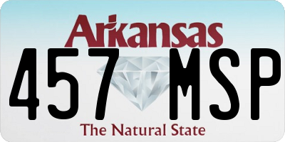 AR license plate 457MSP