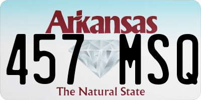 AR license plate 457MSQ