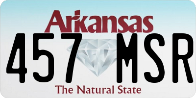 AR license plate 457MSR