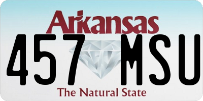 AR license plate 457MSU