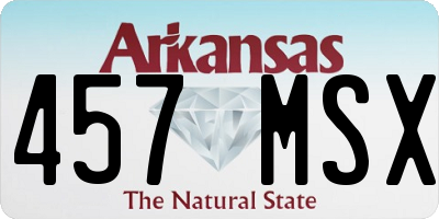 AR license plate 457MSX