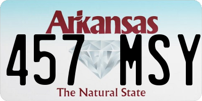 AR license plate 457MSY