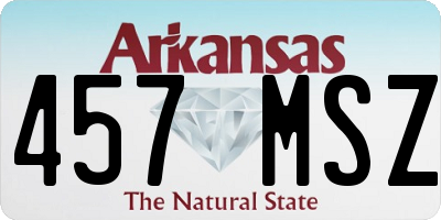 AR license plate 457MSZ