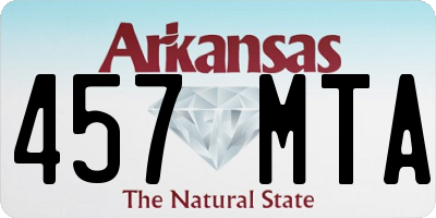 AR license plate 457MTA