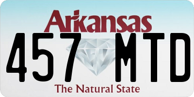 AR license plate 457MTD