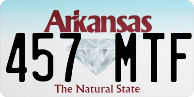 AR license plate 457MTF