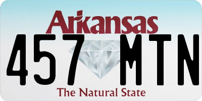 AR license plate 457MTN