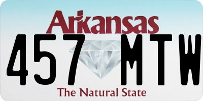 AR license plate 457MTW