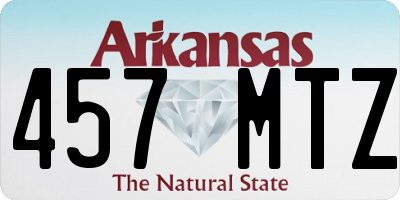 AR license plate 457MTZ