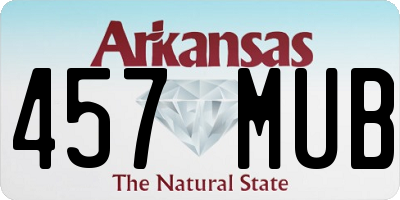 AR license plate 457MUB