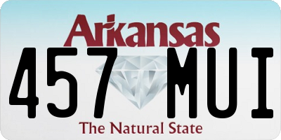 AR license plate 457MUI