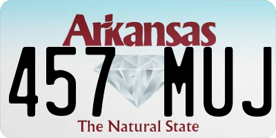 AR license plate 457MUJ