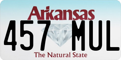 AR license plate 457MUL