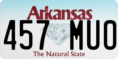 AR license plate 457MUO