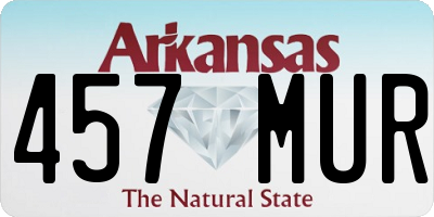 AR license plate 457MUR