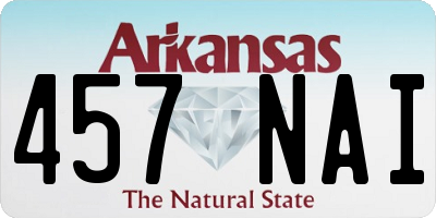 AR license plate 457NAI