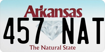 AR license plate 457NAT