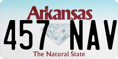 AR license plate 457NAV
