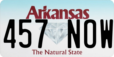 AR license plate 457NOW