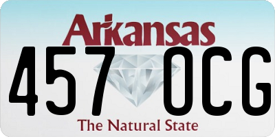 AR license plate 457OCG