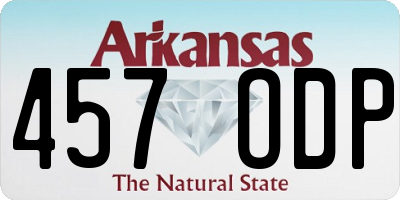 AR license plate 457ODP