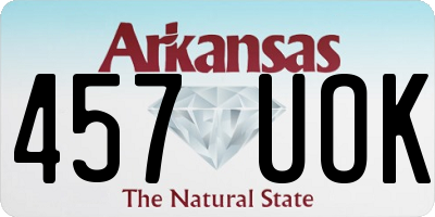 AR license plate 457UOK