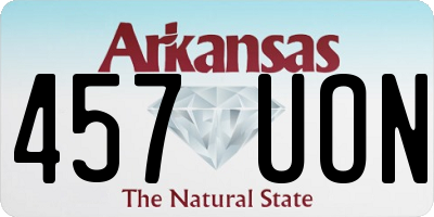 AR license plate 457UON