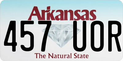 AR license plate 457UOR