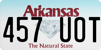AR license plate 457UOT