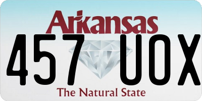 AR license plate 457UOX