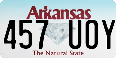 AR license plate 457UOY