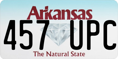 AR license plate 457UPC