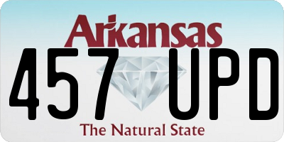 AR license plate 457UPD