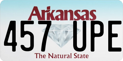 AR license plate 457UPE