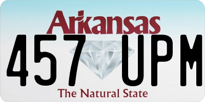 AR license plate 457UPM