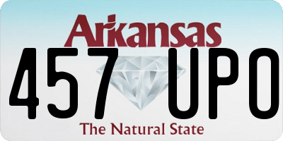 AR license plate 457UPO