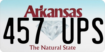 AR license plate 457UPS
