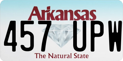 AR license plate 457UPW