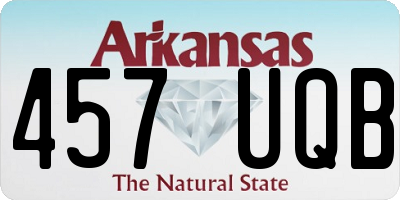 AR license plate 457UQB