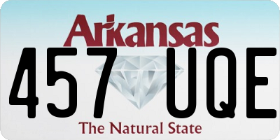 AR license plate 457UQE
