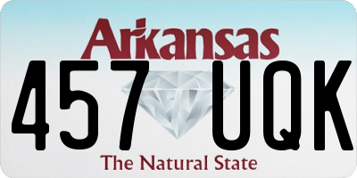 AR license plate 457UQK