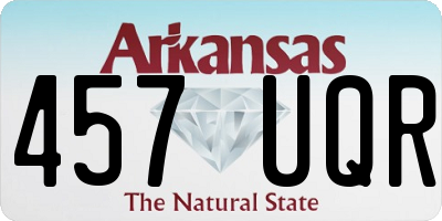 AR license plate 457UQR