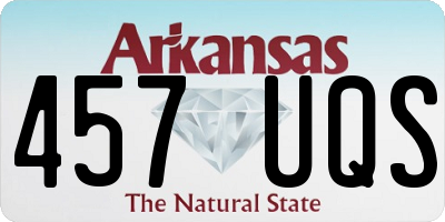 AR license plate 457UQS
