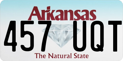 AR license plate 457UQT