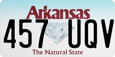 AR license plate 457UQV