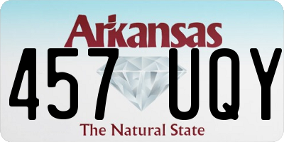 AR license plate 457UQY