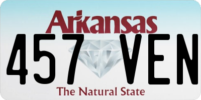 AR license plate 457VEN